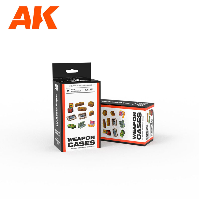 AK Interactive Scenography Wargame Set Weapon Cases