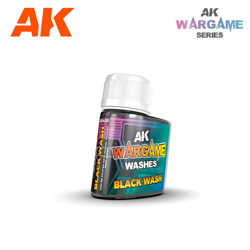AK Interactive Wargame Enamel Washes - Black