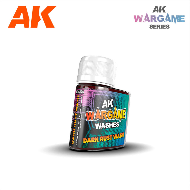 AK Interactive Wargame Enamel Washes - Dark Rust