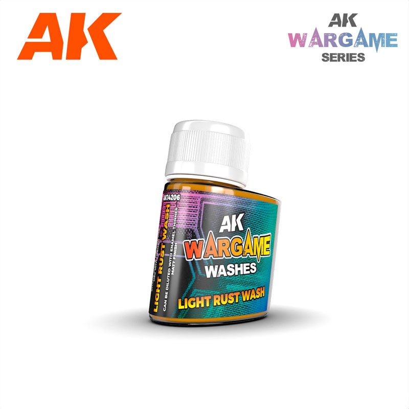 AK Interactive Wargame Enamel Washes - Light Rust