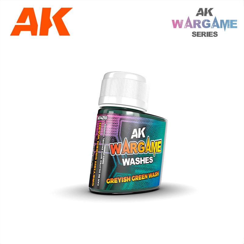 AK Interactive Wargame Enamel Washes - Greyish Green