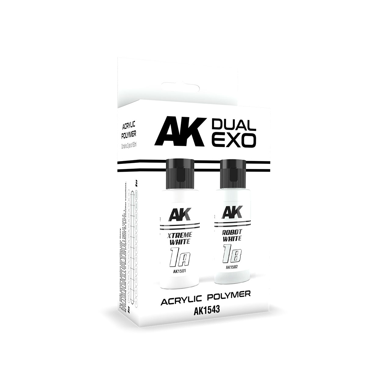 Dual Exo: Xtreme White & Robot White Acrylic Paint Set 60ml Bottles