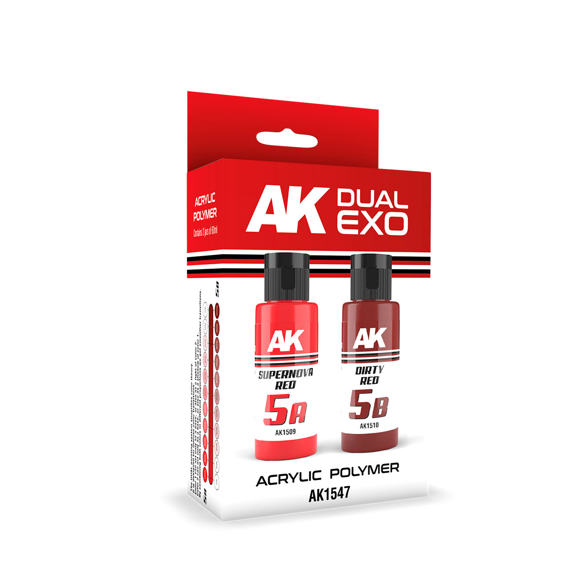 Dual Exo: Supernova Red & Dirty Red Acrylic Paint Set 60ml Bottles