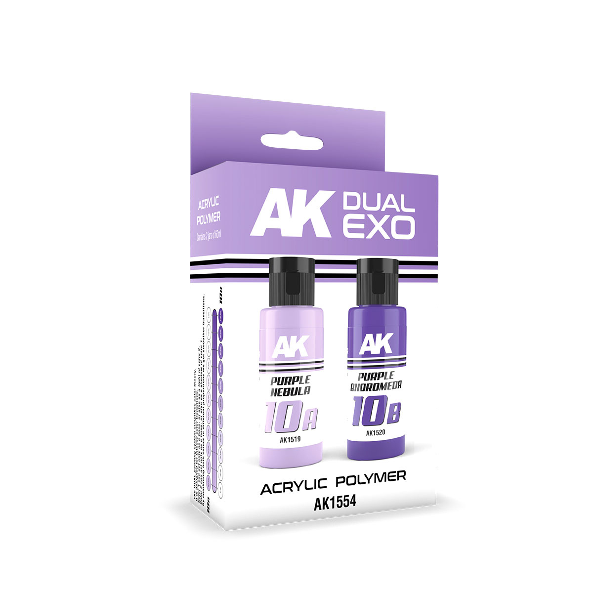 Dual Exo: Purple Nebula & Purple Andromeda Acrylic Paint Set 60ml Bottles