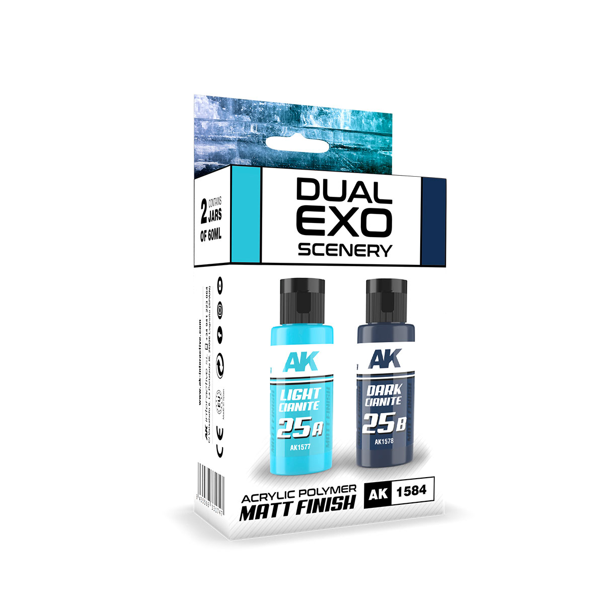 Dual Exo Scenery: Light Cianite & Dark Cianite Acrylic Paint Set 60ml Bottles