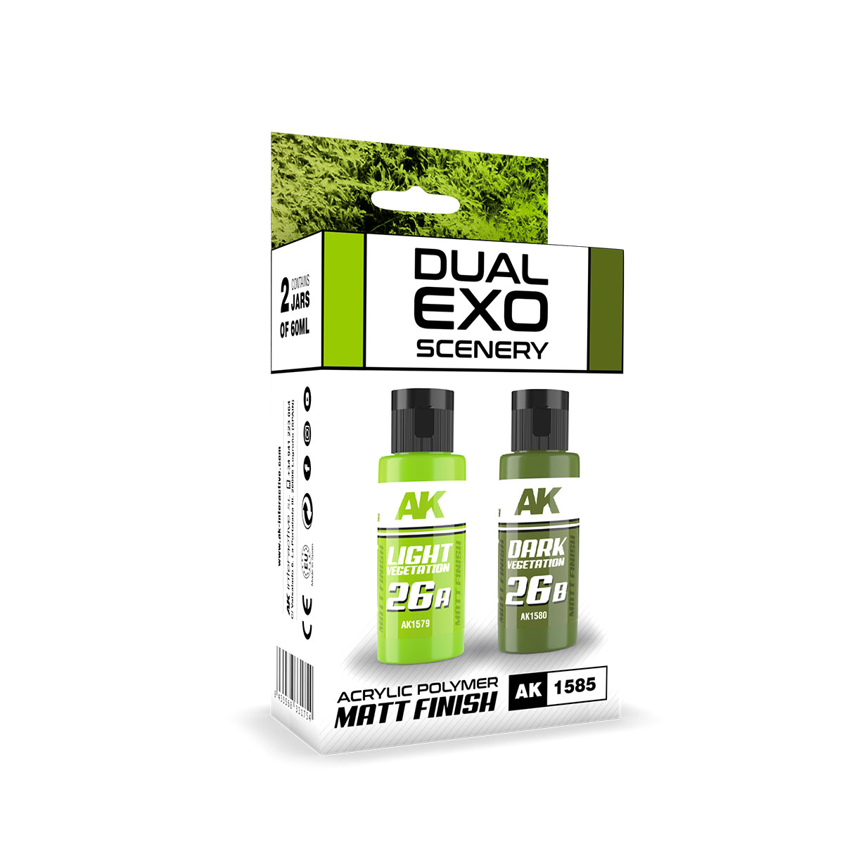 Dual Exo Scenery: Light Vegetation & Dark Vegetation Acrylic Paint Set 60ml Bottles