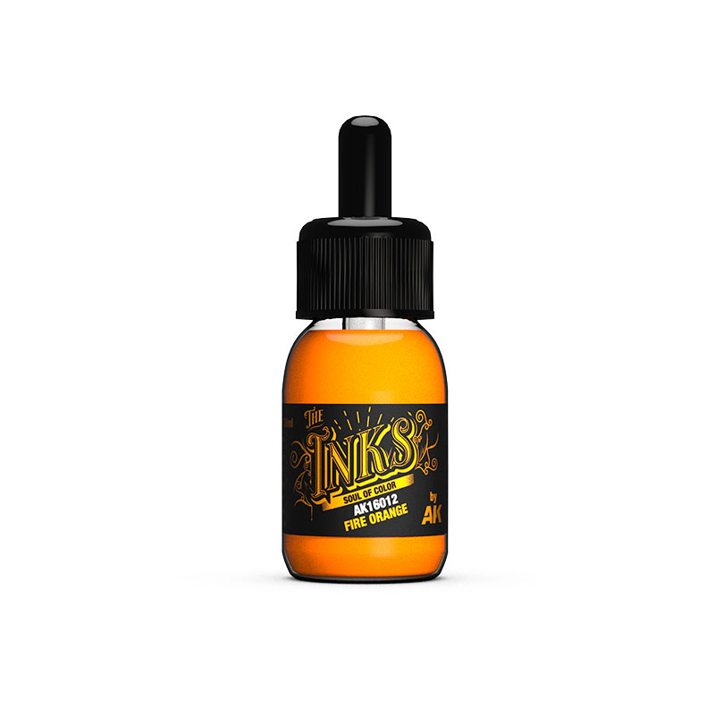 AK Interactive Acrylic Ink - Fire Orange