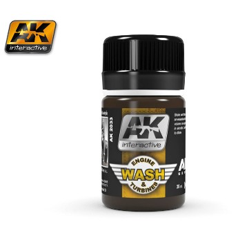 AK Interactive Pigment- Aircraft Engine Enamel Wash 35ml Bottle