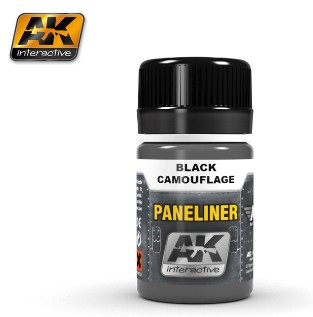 AK Interactive Pigment- Panel Liner Black Camouflage Enamel Paint 35ml Bottle