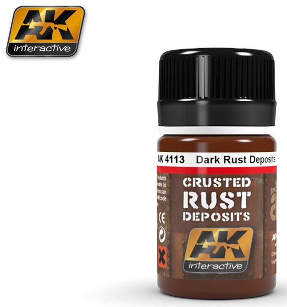 AK Interactive Crusted Dark Rust Deposits Enamel Paint