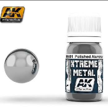 Xtreme Metal Polished Aluminum Metallic Paint 30ml Bottle