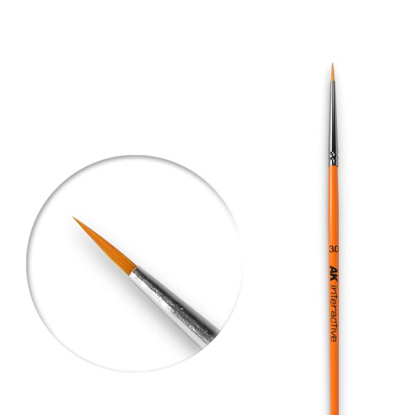 Size 3/0 Synthetic Round Brush