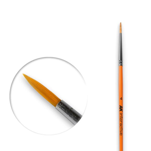 AK Interactive Size 4 Synthetic Round Brush