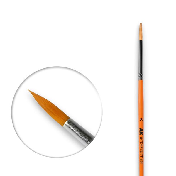 Size 8 Synthetic Round Brush