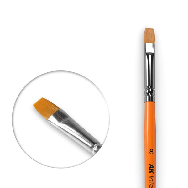 Size 8 Synthetic Flat Brush