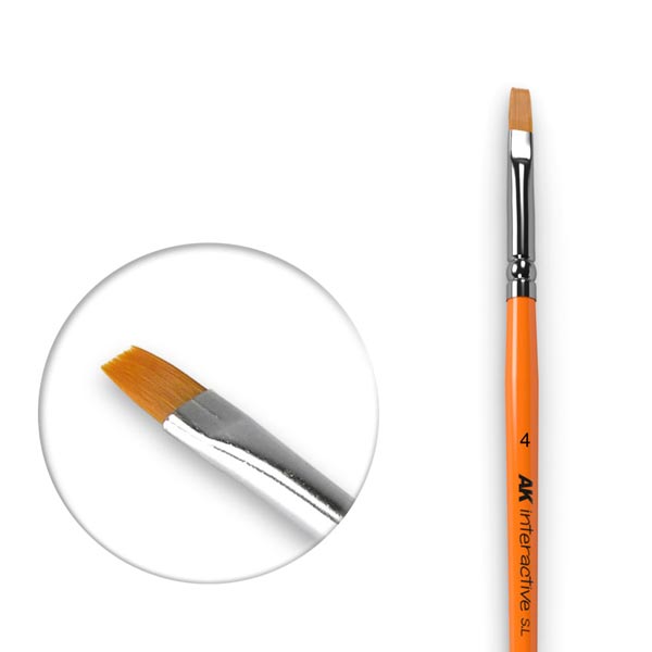 Size 4 Synthetic Flat Brush