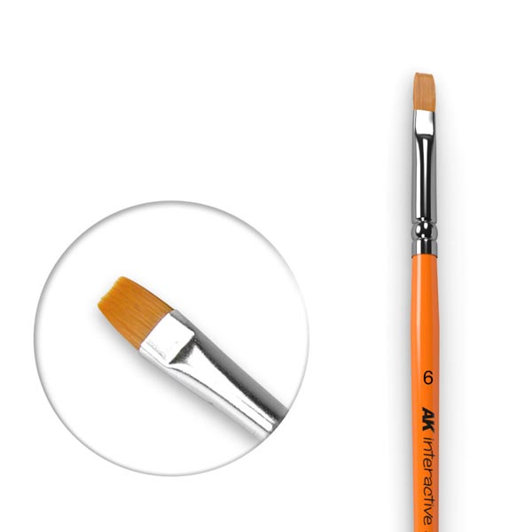 Size 6 Synthetic Flat Brush