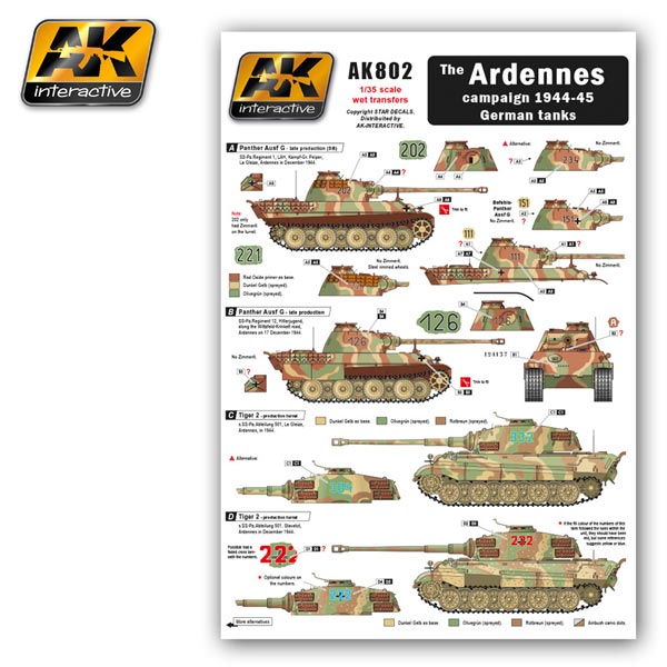 Wet Transfer: The Ardennes Campaign 1944-45 German Tanks