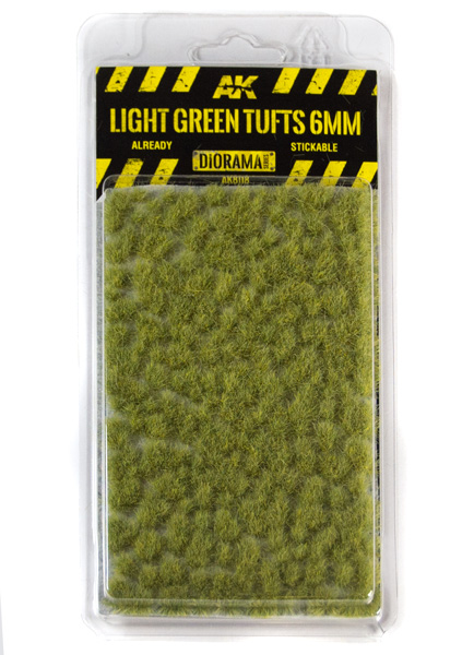 Diorama Series: Light Green Tufts 6mm (Self Adhesive)