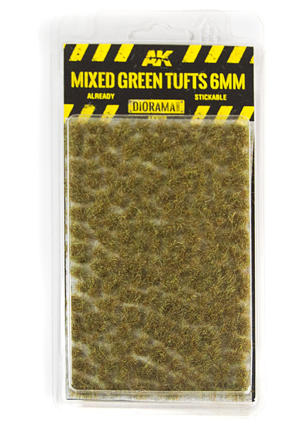 Diorama Series: Mixed Green Tufts 6mm (Self Adhesive)