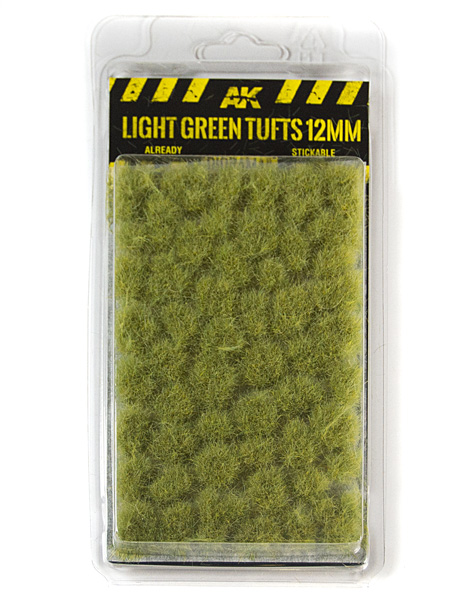 Diirama Series: Light Green Tufts 12mm (Self Adhesive)