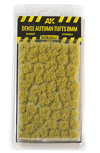 AK Interactive Diorama Series: Dense Autumn Tufts 8mm (Self Adhesive)