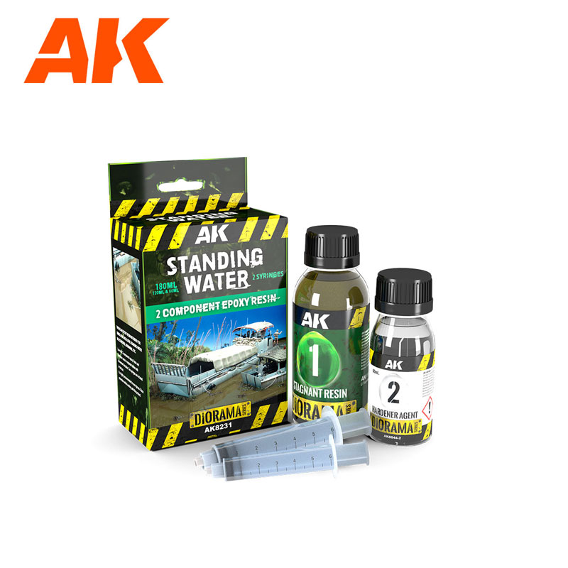 AK Interactive Diorama Series: Resin Standing Water 2 Components Epoxy Resin 180ML