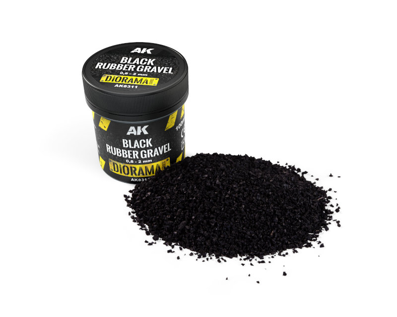AK Interactive Diorama Series: Black Rubber Gravel 100ml
