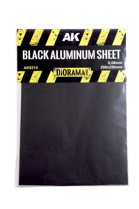 AK Interactive Black Aluminium Sheet 150UM