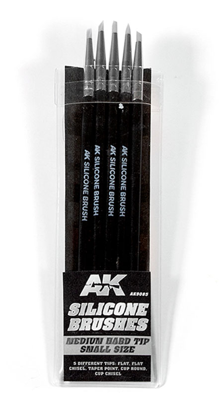 AK Interactive Medium Tip Small Size Silicone Brushes