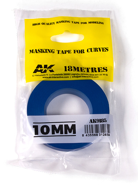 AK Interactive Blue Masking Tape for Curves - 10mm