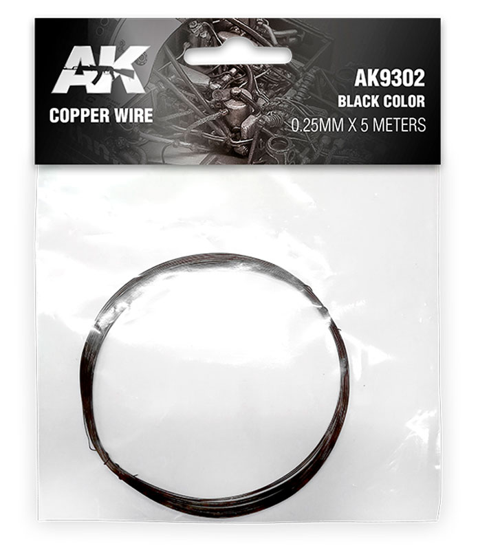 Copper Wire 0.25mm X 5 Meters Black Color