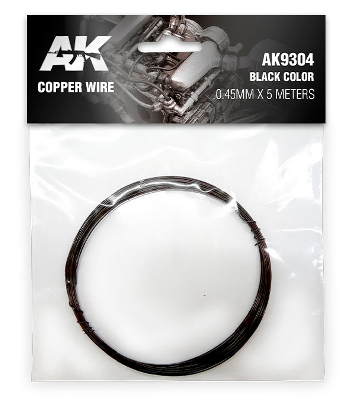 Copper Wire 0.45mm X 5 Meters Black Color