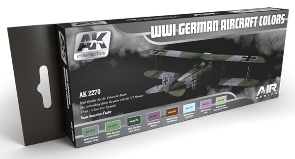 Air Series: WWI German Aircraft Colors Acrylic Paint Set (8 Colors) 17ml Bottles