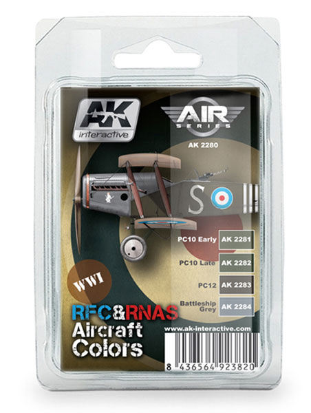 Air Series: WWI RFC & RNAS Aircraft Colors Acrylic Paint Set (4 Colors) 17ml Bottles