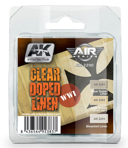 Air Series: Clear Doped Linen WWI Planes Acrylic Paint Set (3 Colors) 17ml Bottles