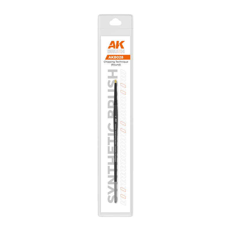 AK Interactive Chipping Technique Brush - Synthetic Round