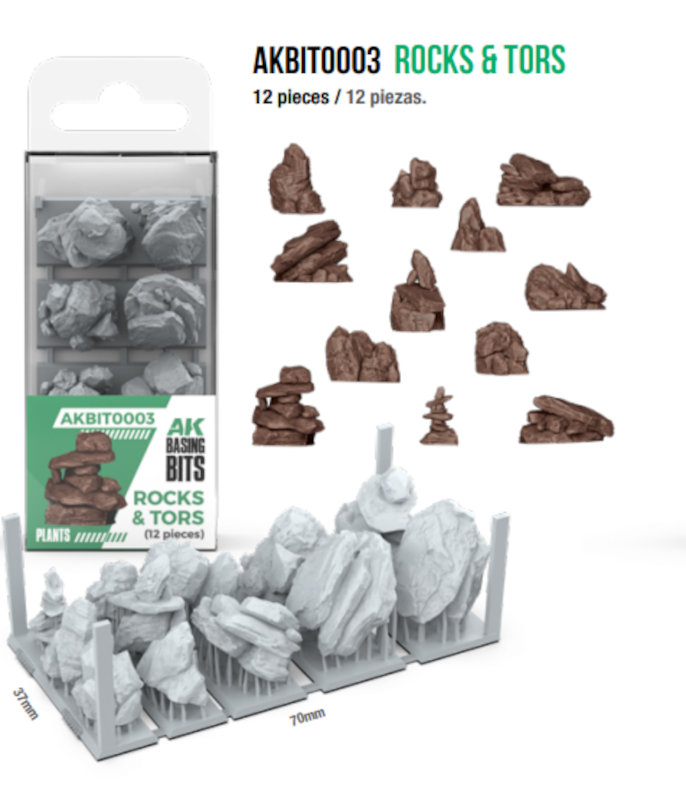 AK Interactive Basing Bits Rocks and Tors