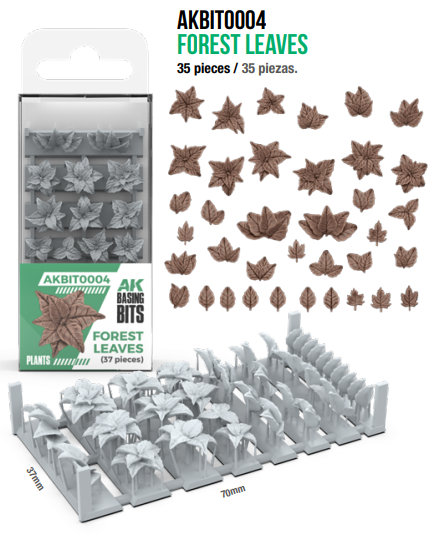 AK Interactive Basing Bits Forest Leaves