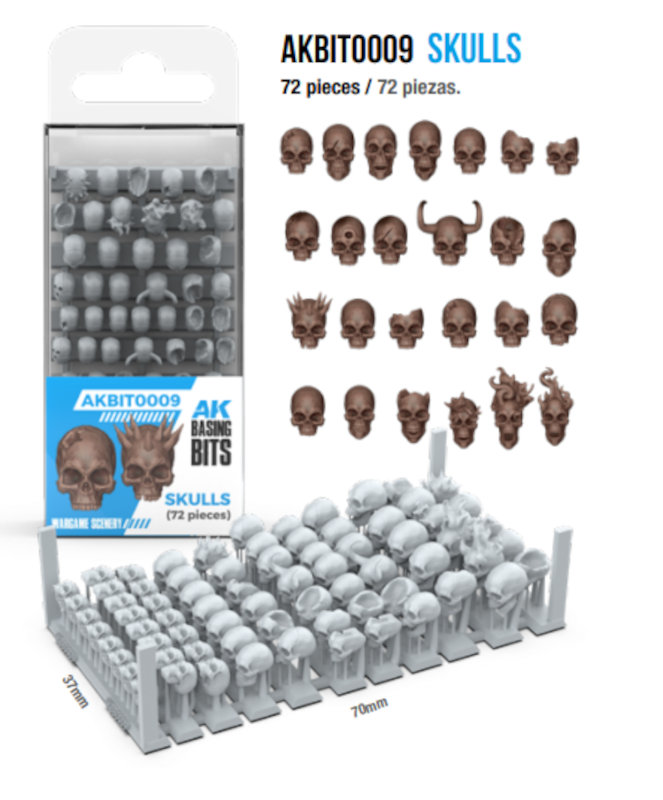 AK Interactive Basing Bits Skulls