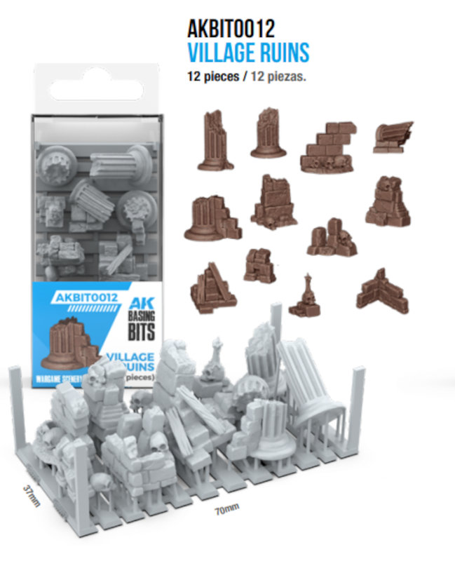 AK Interactive Basing Bits Village Ruins