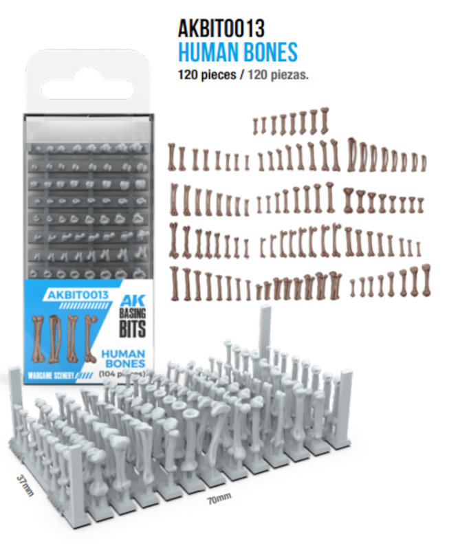 AK Interactive Basing Bits Human Bones