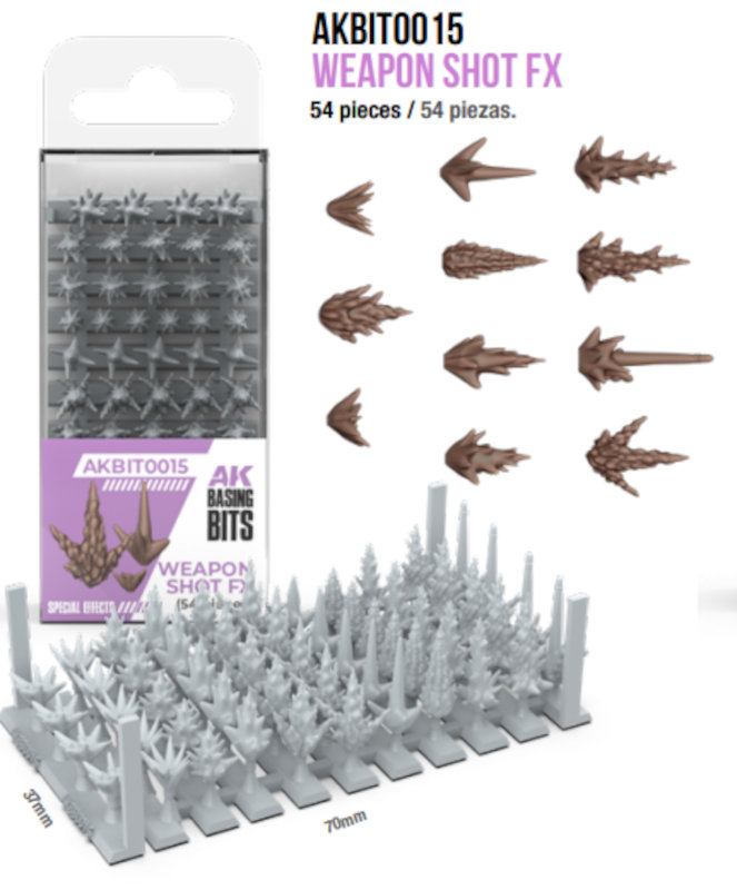 AK Interactive Basing Bits Weapons Shot FX