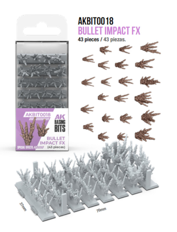 AK Interactive Basing Bits Bullet Impact