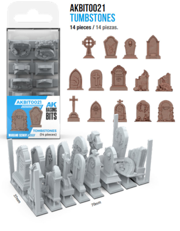 AK Interactive Basing Bits Tombstones