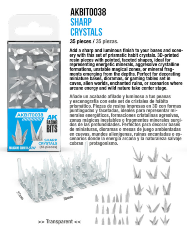 AK Interactive Basing Bits Sharp Crystals