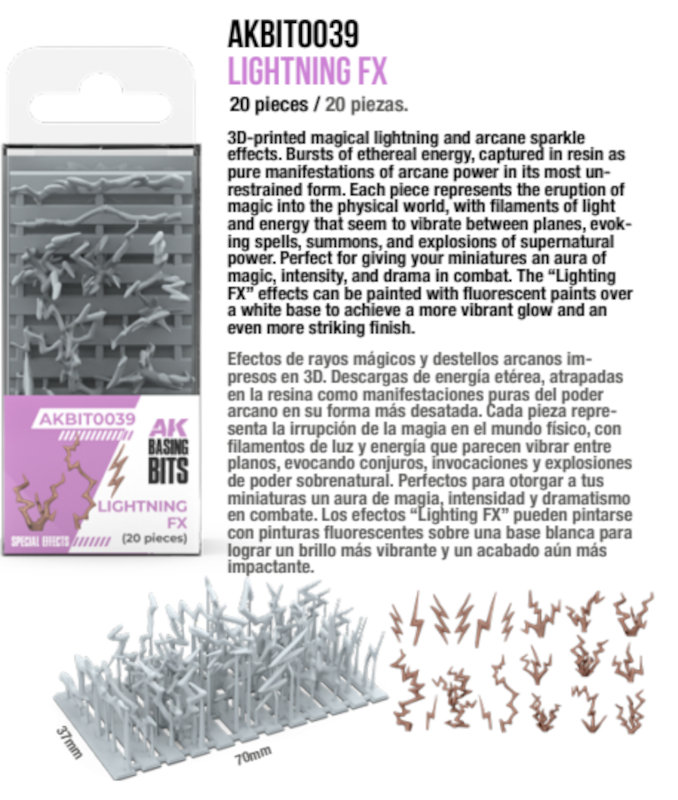 AK Interactive Basing Bits Lightning Effects