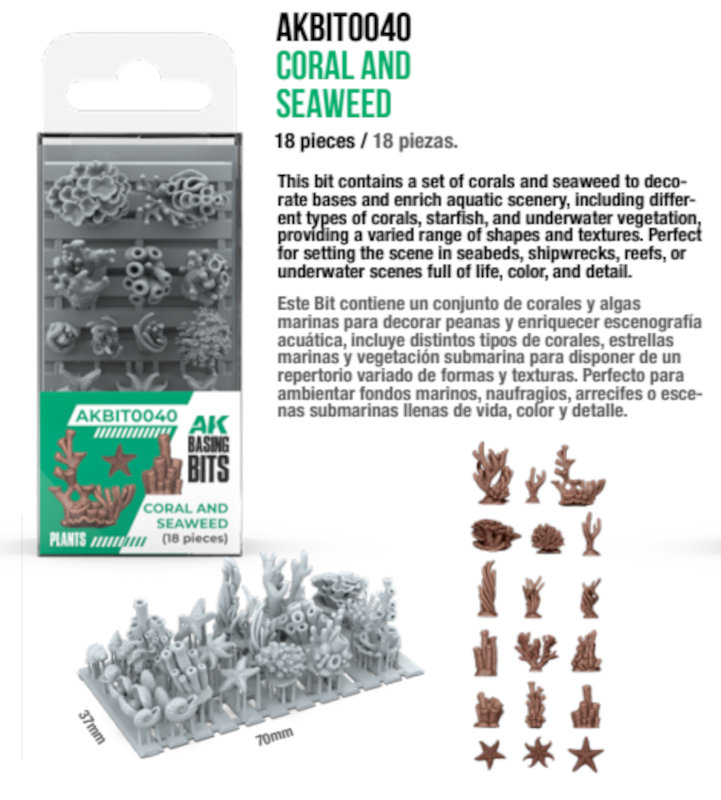 AK Interactive Basing Bits Coral and Seaweed