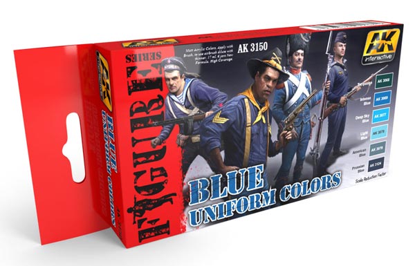 Figure Series: Blue Uniform Colorss Acrylic Paint Set