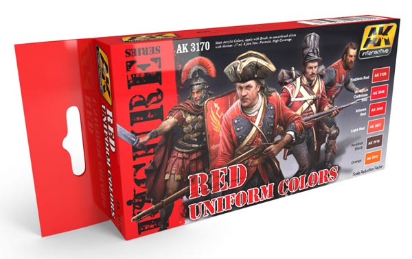 Figure Series: Red Uniform Colorss Acrylic Paint Set